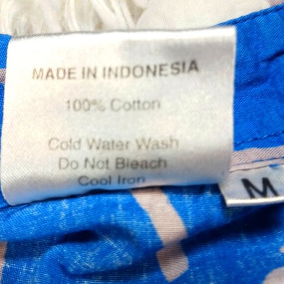 Ocean Assault Hawaii Camp Shirt/ Casual Button Down Men's Medium. Vintage. Blue. - Picture 3 of 9